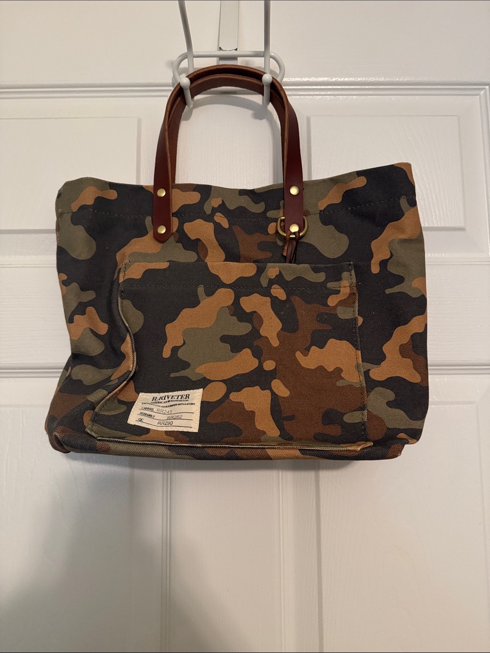 Canvas Camo Tote Bag - Brown/Green Camo